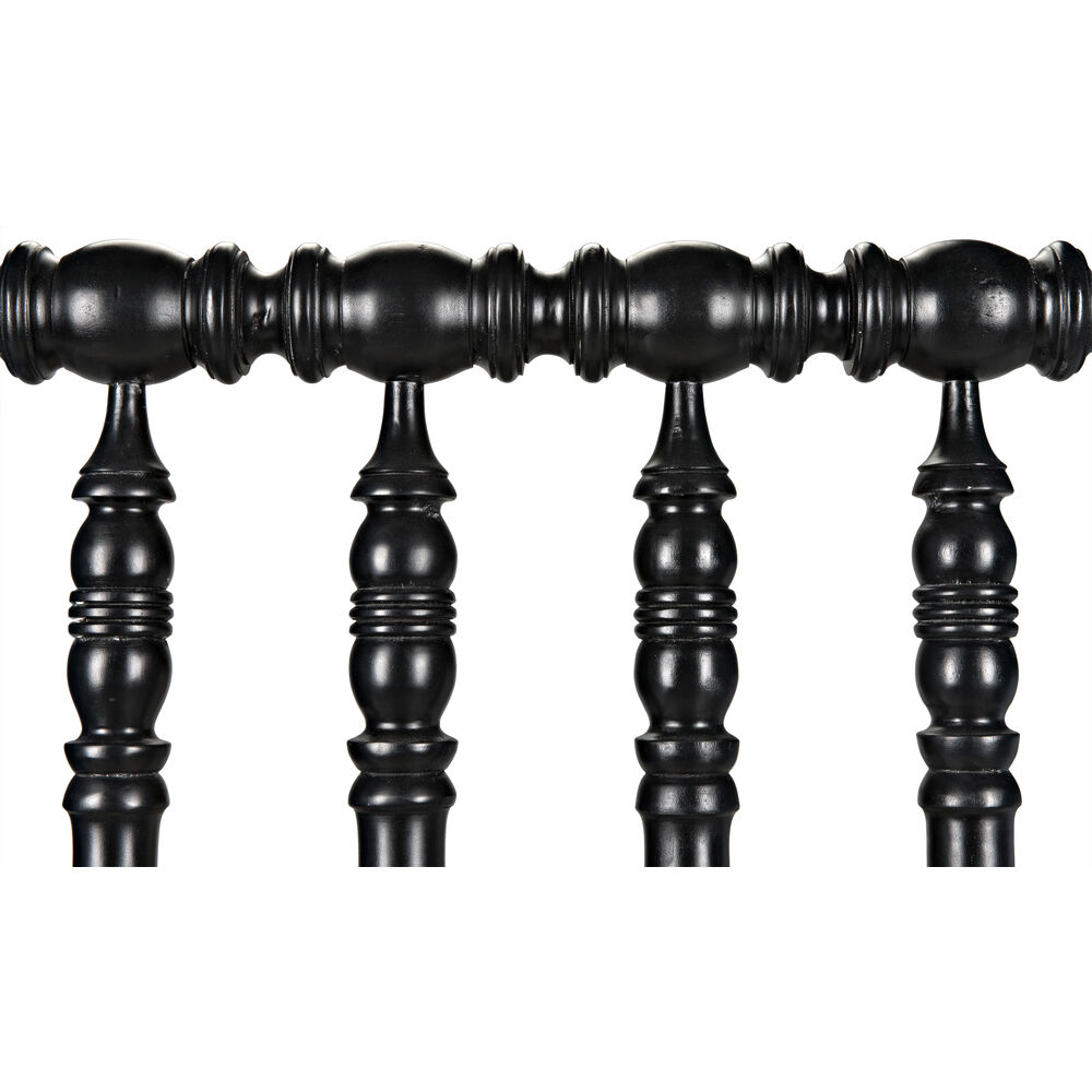 Bachelor Hand Rubbed Black Bed, Twin