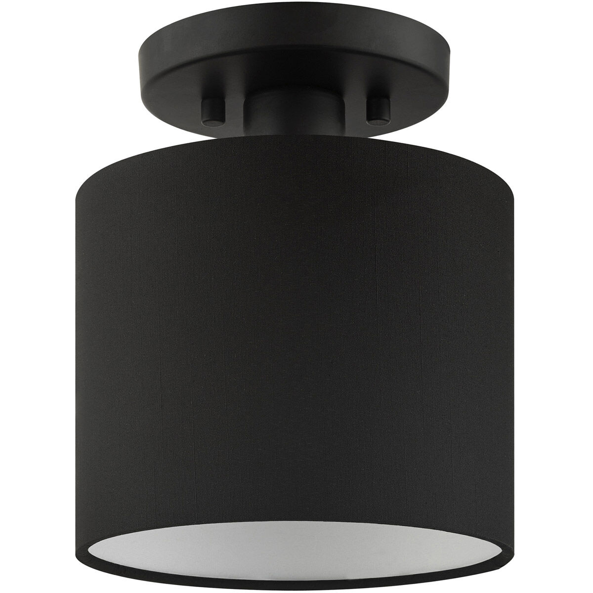 Bainbridge 1 Light 7 inch Black Semi Flush Ceiling Light