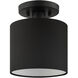 Bainbridge 1 Light 7 inch Black Semi Flush Ceiling Light