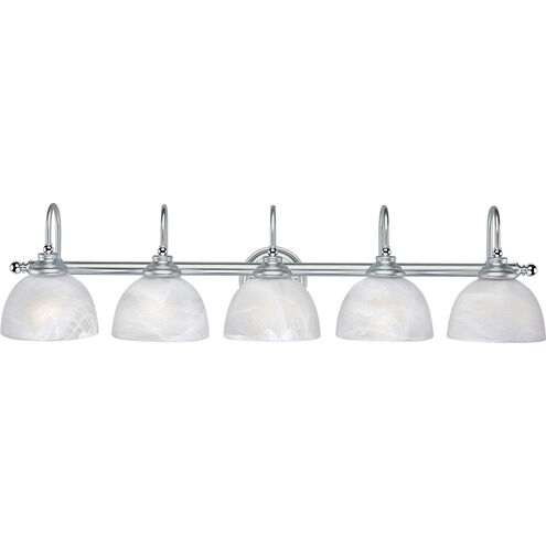 Bath Match 5 Light 39 inch Brushed Platinum Bath Vanity Wall Light