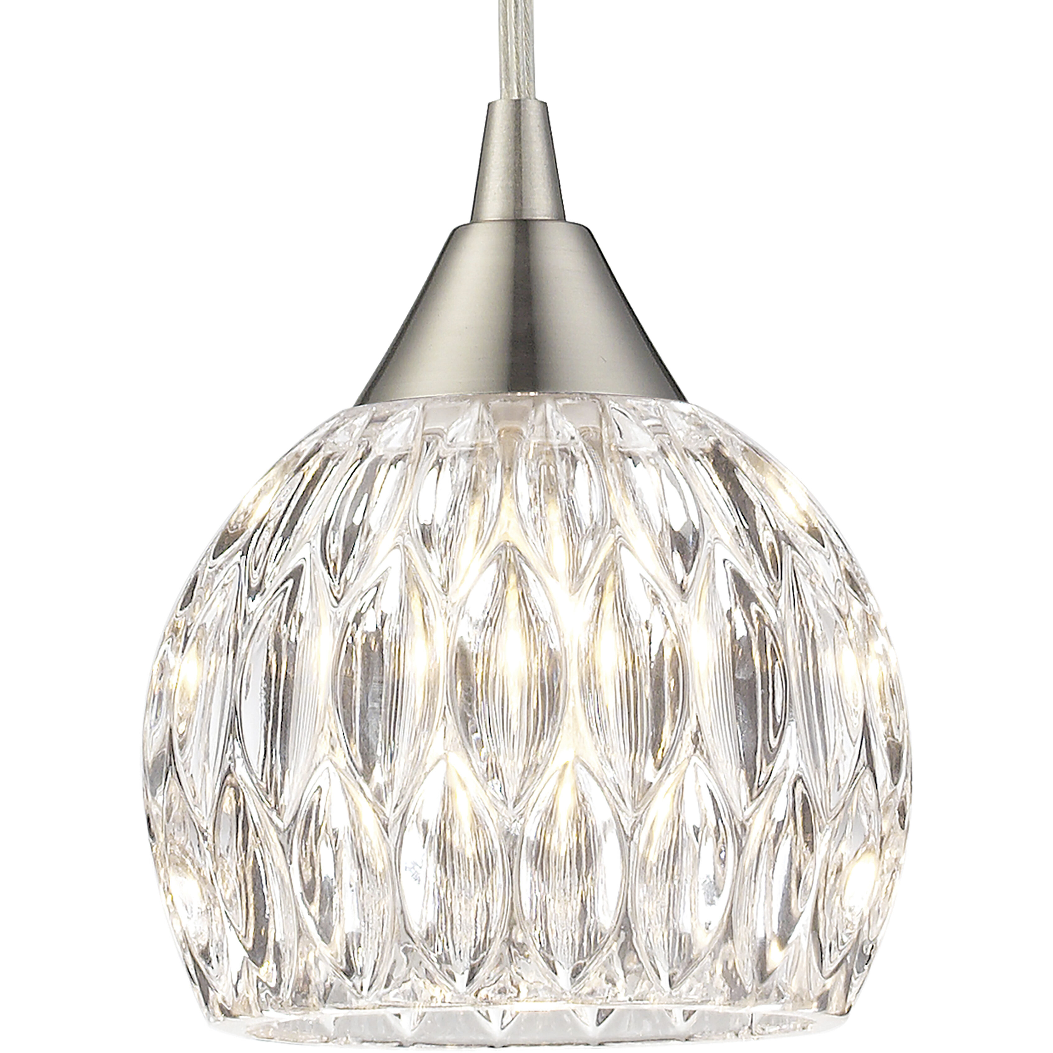 Kersey LED 5 inch Satin Nickel Pendant Ceiling Light