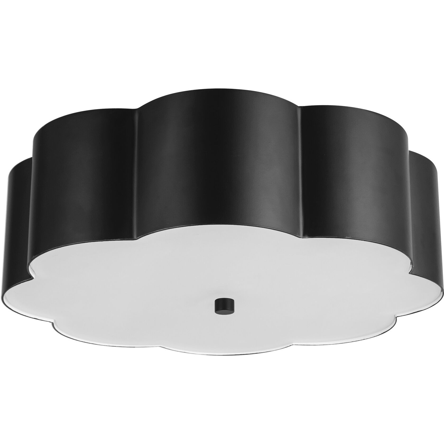 Alora Mood Blossom 3 Light 14.13 inch Matte Black Flush Mount Ceiling Light