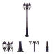 Chateau 3 Light 85 inch Burled Walnut Exterior Post Mount