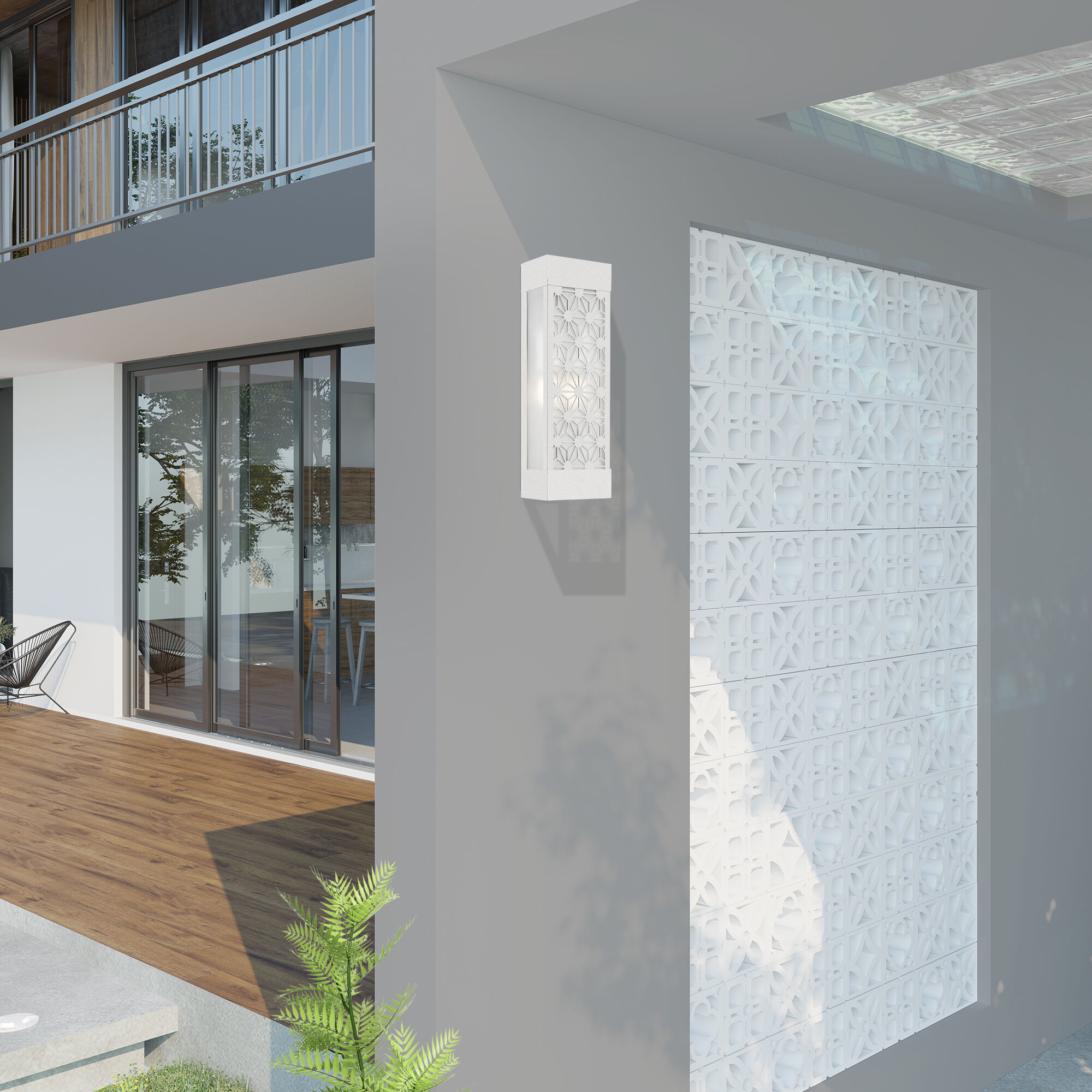 Berkeley 2 Light 17 inch Brushed Nickel Outdoor Sconce