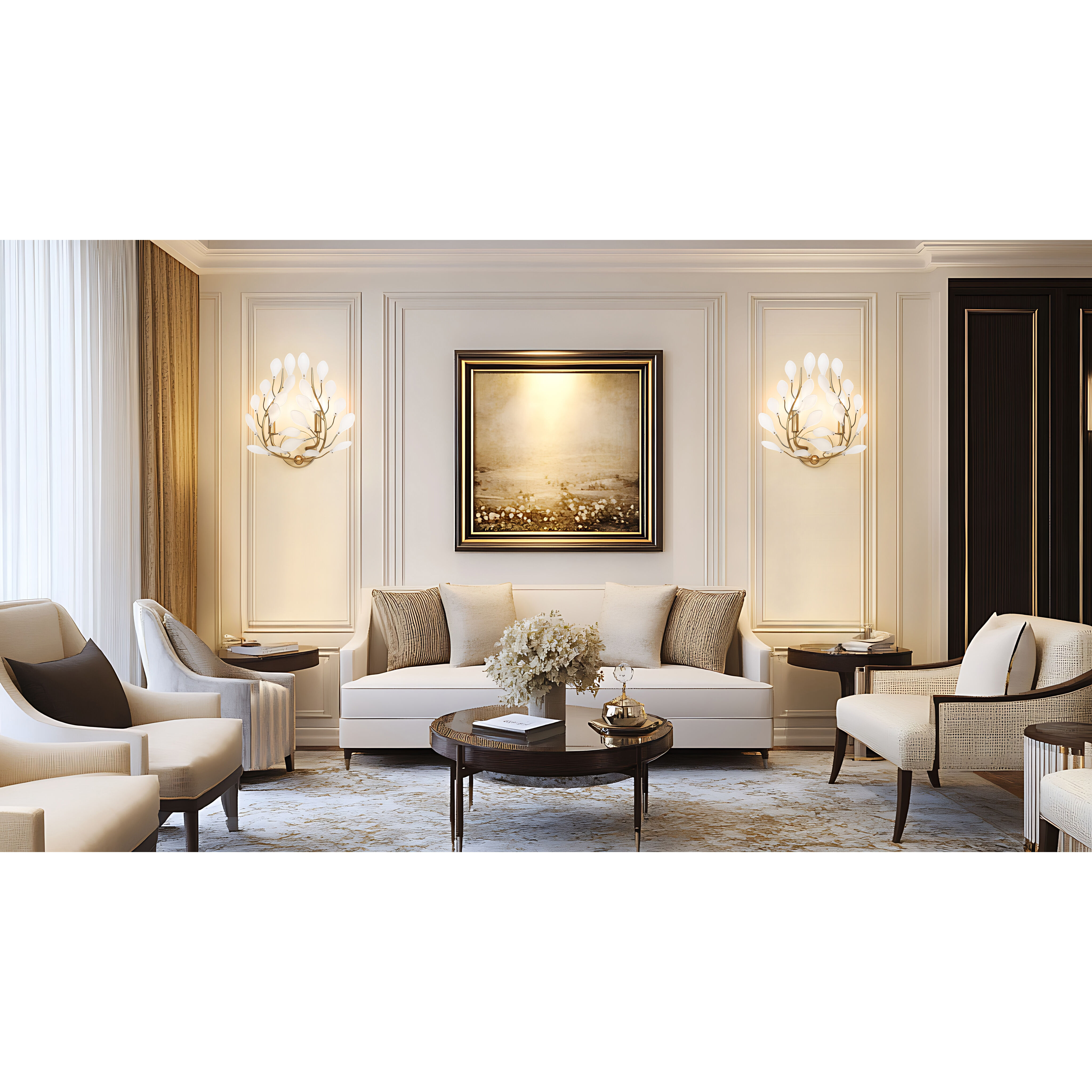 Claudine Wall Sconce Wall Light in Modern Gold