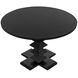 Zig-Zag 48 X 48 inch Hand Rubbed Black Dining Table