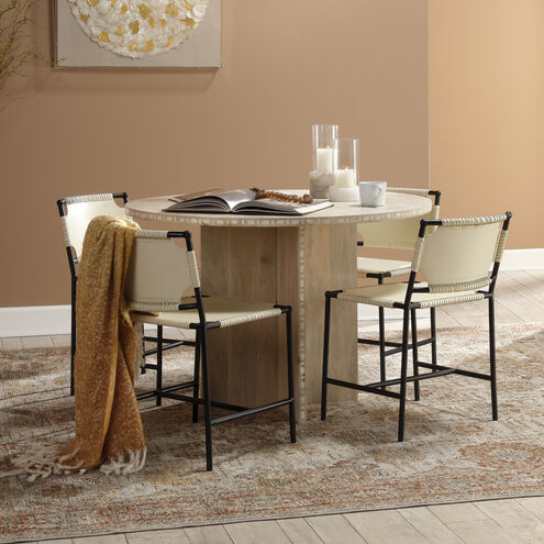 Sama White Patina Bistro Dining Table