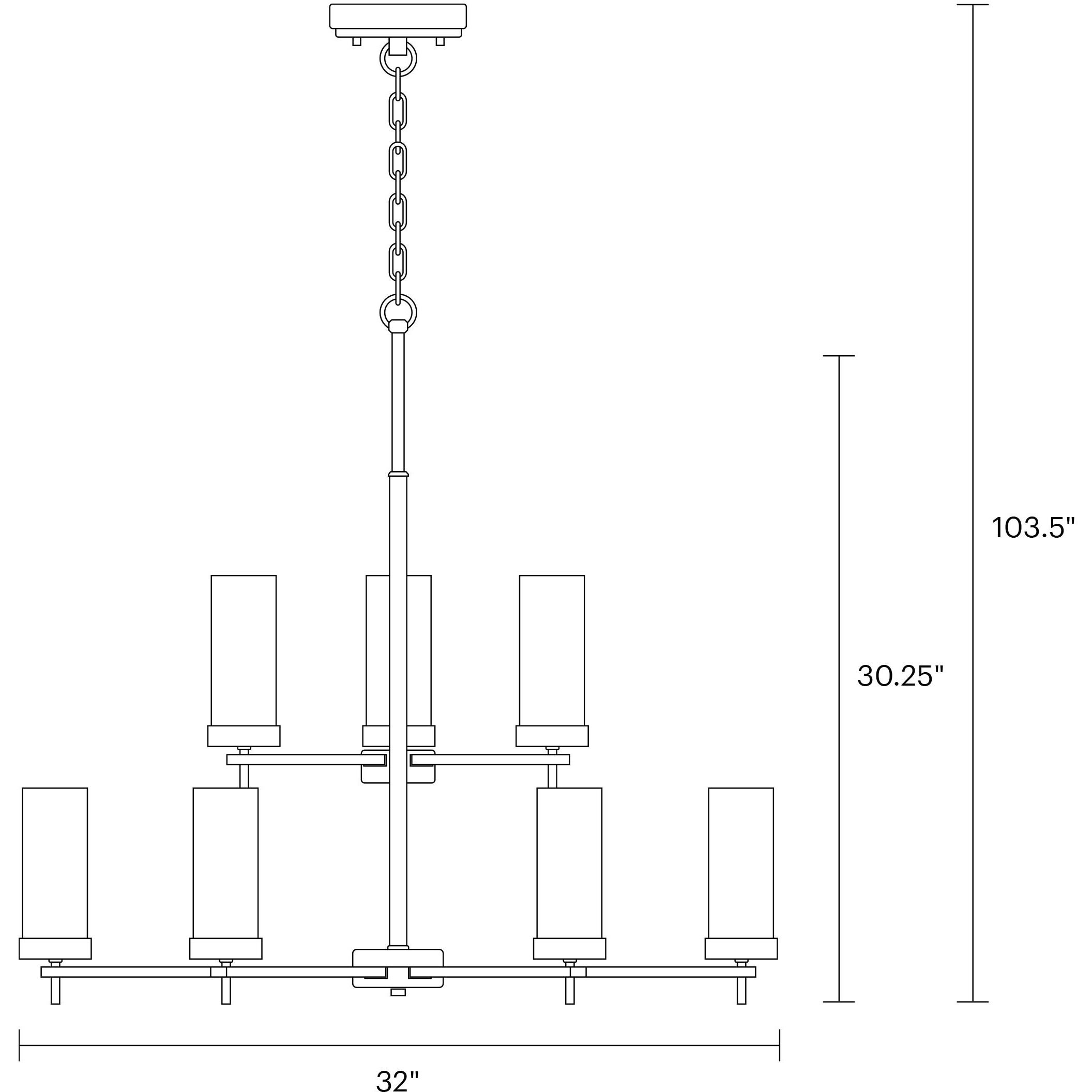 Sean Lavin Zire 9 Light 32 inch Brushed Nickel Chandelier Ceiling Light