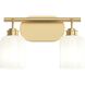 Reines 2 Light 14.75 inch Brushed Gold Bath Vanity Wall Light