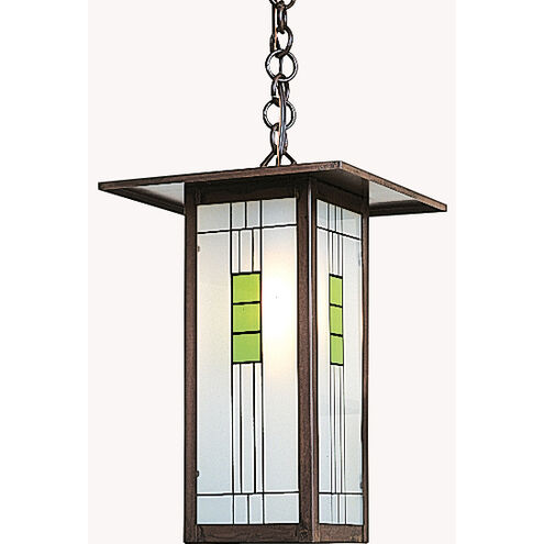 Franklin 1 Light 9 inch Raw Copper Pendant Ceiling Light in Yellow and Black Silk Screen