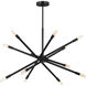 C&M by Chapman & Myers Eastyn 12 Light 29.75 inch Midnight Black Chandelier Ceiling Light
