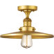 Franklin Restoration Appalachian 1 Light 12 inch Satin Gold Semi-Flush Mount Ceiling Light
