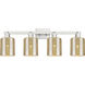 Arcadia Cobbleskill 4 Light 32 inch Brushed Satin Nickel Bath Vanity Light Wall Light in Mercury