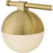 Bowie 3 Light 22.5 inch Lacquered Brass Vanity Light Wall Light