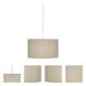 Elena 1 Light 18 inch Painted White Pendant Ceiling Light in Bone Dupioni