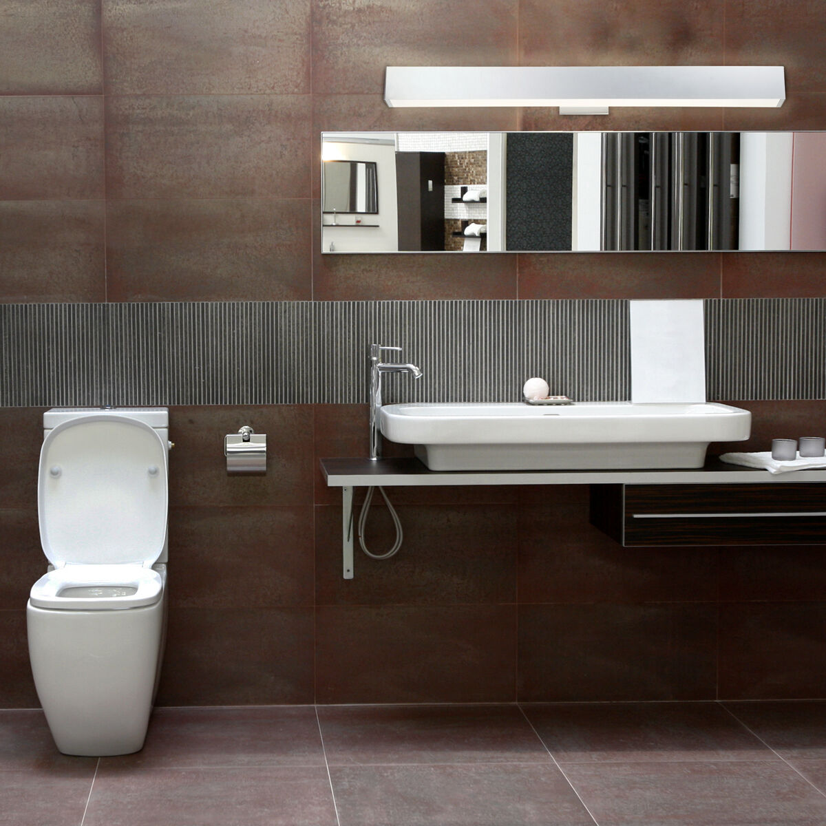 Anello LED 15 inch Chrome Wall Sconce Wall Light, Small