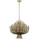 Chapman & Myers Astra LED 23.75 inch Gilded Iron Sculpted Chandelier Ceiling Light