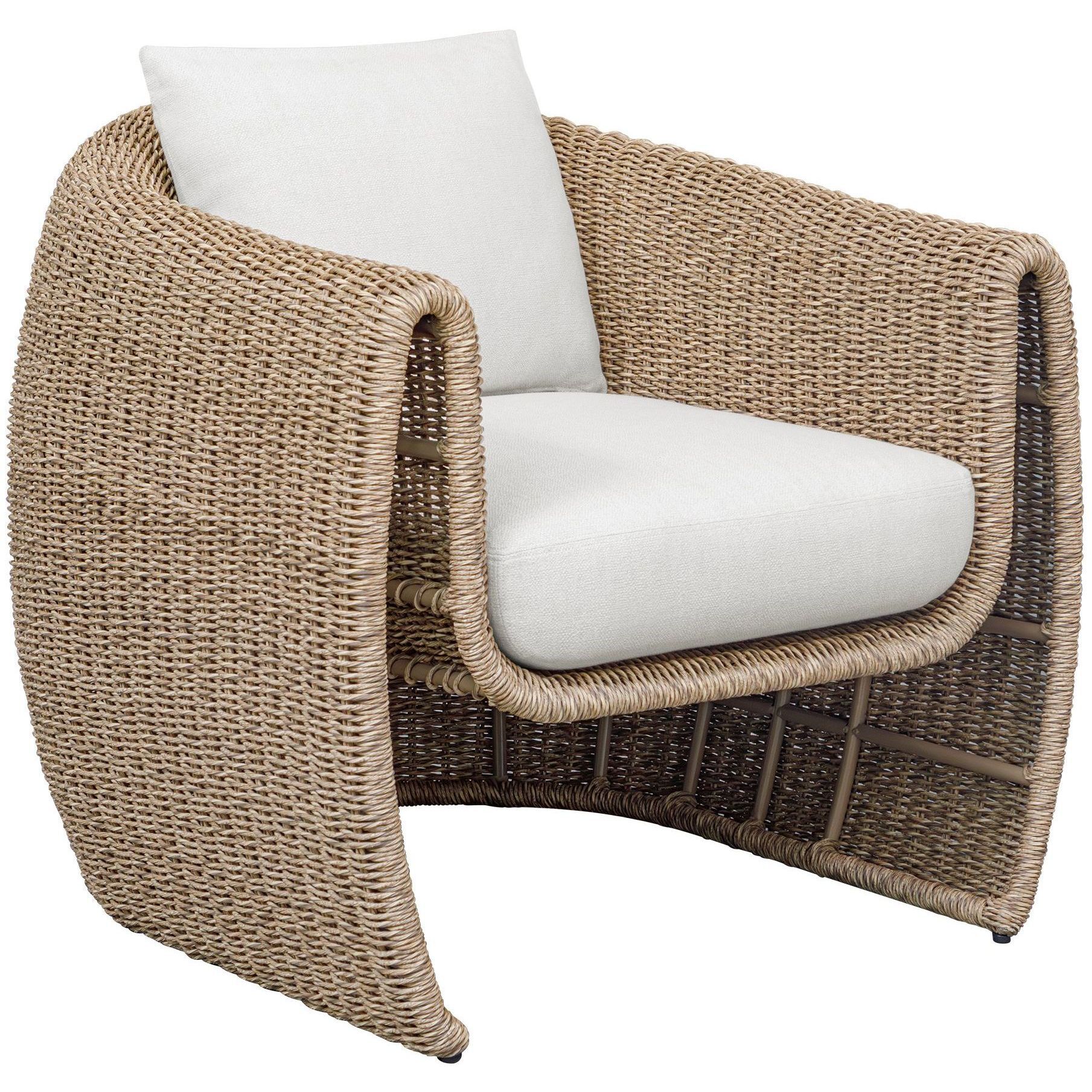 Tropic Golden Flax and Oyster White Outdoor Lounge Chair