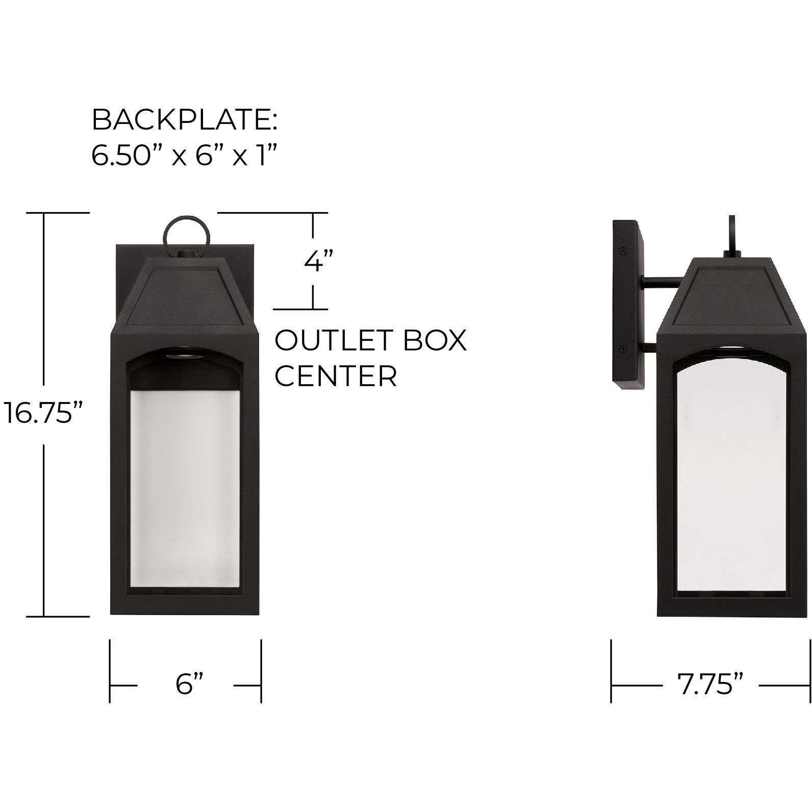 Burton LED 17 inch Black Outdoor Wall Lantern