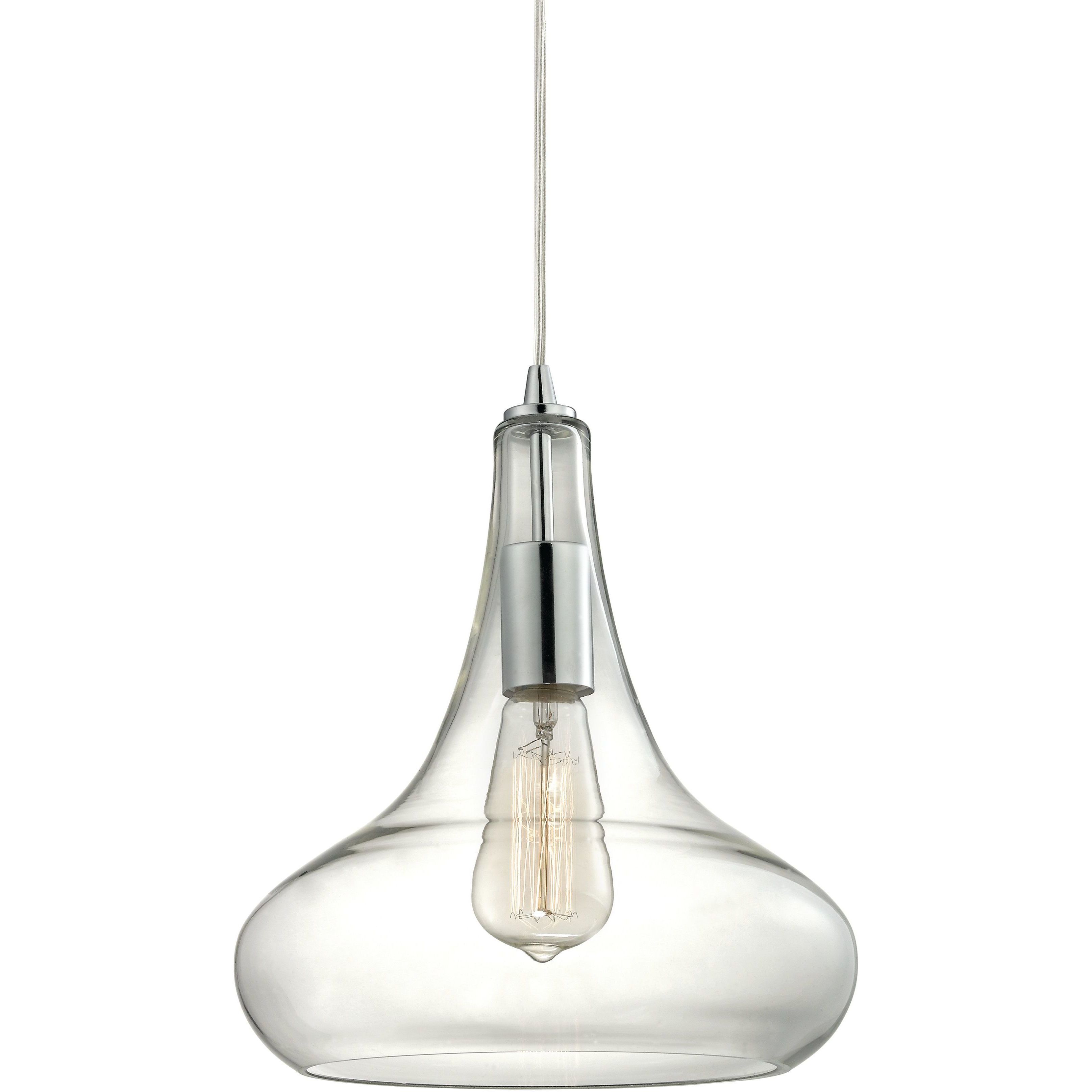 Orbital 1 Light 10 inch Polished Chrome Mini Pendant Ceiling Light
