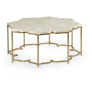 Chelsea House 42 X 18 inch Natural Capiz/Antique Silver Cocktail Table