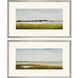 Marshlands 1433 Blue and Green and White and Brown Framed Art