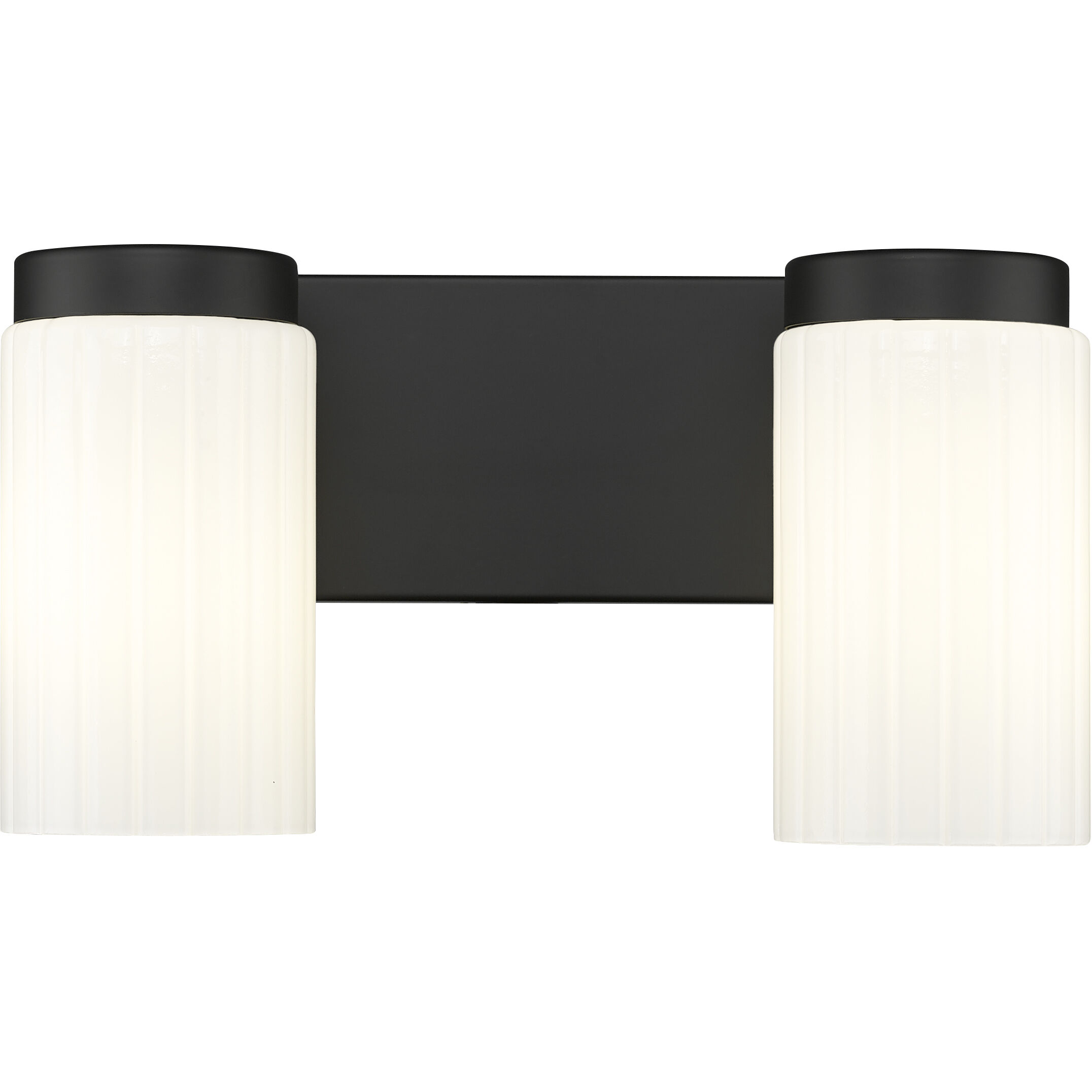 Burk 2 Light 13.75 inch Matte Black Bath Vanity Light Wall Light