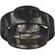 Acordia 3 Light 15 inch Black Semi Flush Mount Ceiling Light, Large