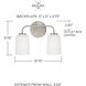 Lawson 2 Light 13.75 inch Brushed Nickel Vanity Light Wall Light