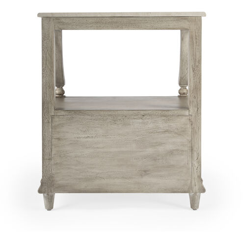Mabel Marble 1 drawer Nightstand in Gray