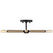 Mac 6 Light 22 inch Midnight Black Semi-Flush Mount Ceiling Light