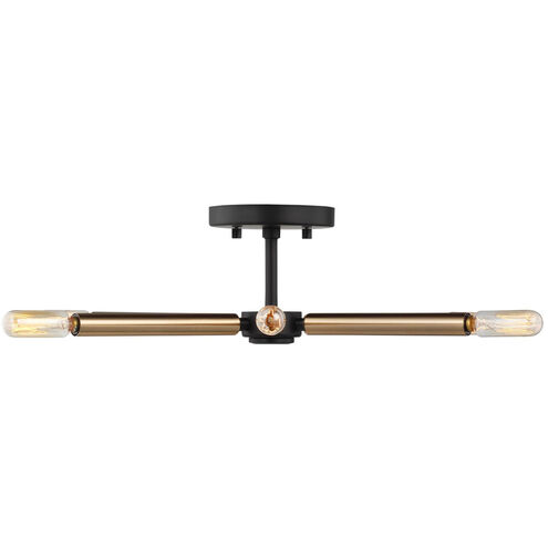 Mac 6 Light 22 inch Midnight Black Semi-Flush Mount Ceiling Light