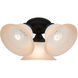 Wynnewood 3 Light 16 inch Black Flush Mount Ceiling Light