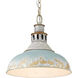 Kinsley Pendant Ceiling Light in Antique Teal, Large