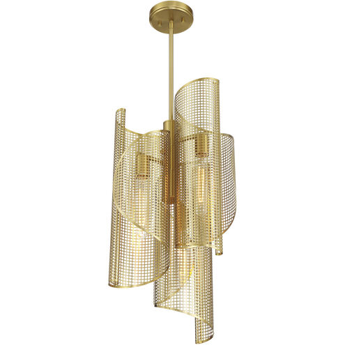 Hillbourne 3 Light 14 inch Warm Brass Pendant Ceiling Light