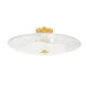 Lago 4 Light 24 inch Aged Brass Flush Mount Ceiling Light
