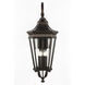 Quade 36 inch Grecian Bronze Outdoor Wall Lantern in Clear Beveled Glass