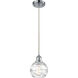 Ballston Small Deco Swirl LED 6 inch Polished Chrome Mini Pendant Ceiling Light in Silver, Ballston