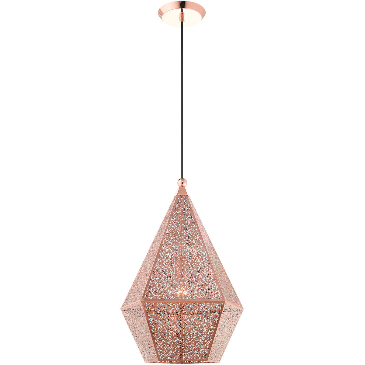 Aberdeen 1 Light 15 inch Rose Gold Pendant Ceiling Light