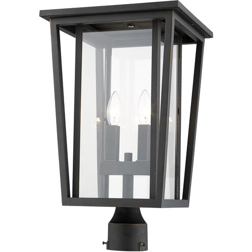 Seoul 2 Light 19.75 inch Oil Rubbed Bronze Outdoor Post Mount Fixture in 13