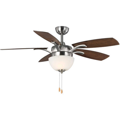 Olson 52 inch Brushed Nickel with Classic Walnut/Medium Cherry Blades Ceiling Fan