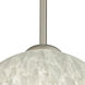 Coco 8 1 Light Satin Nickel Stem Pendant Ceiling Light in Incandescent, Carrera Glass
