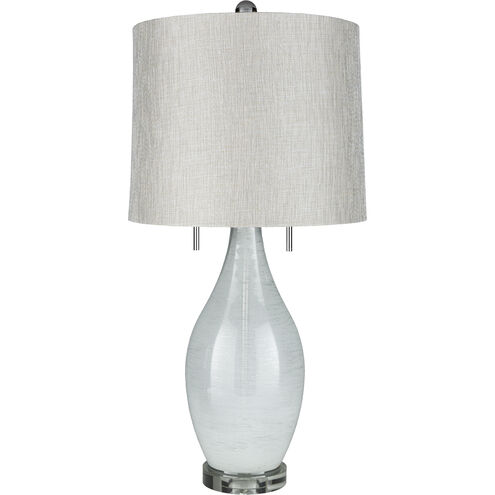 Hilliard 30.75 inch 100 watt White Table Lamp Portable Light