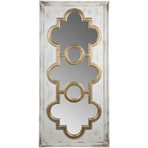 Henley 57.5 X 27.62 inch Antique White and Gold Mirror