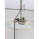 Kempsey 3 Light 22 inch Brushed Nickel Semi-Flush Mount Convertible Ceiling Light