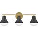 Haddie LED 24 inch Black Bath Light Wall Light
