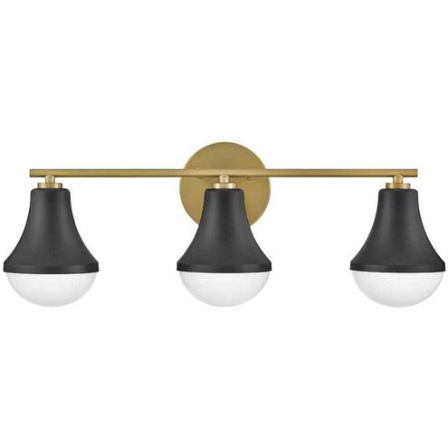 Haddie LED 24 inch Black Bath Light Wall Light