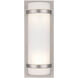 Fieldale Lodge 2 Light 7 inch Brushed Nickel ADA Wall Sconce Wall Light