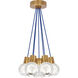 Sean Lavin Mina LED 14 inch Natural Brass Line-Voltage Pendant Ceiling Light in LED 90 CRI 2200K-3000K, Blue Cord, 7