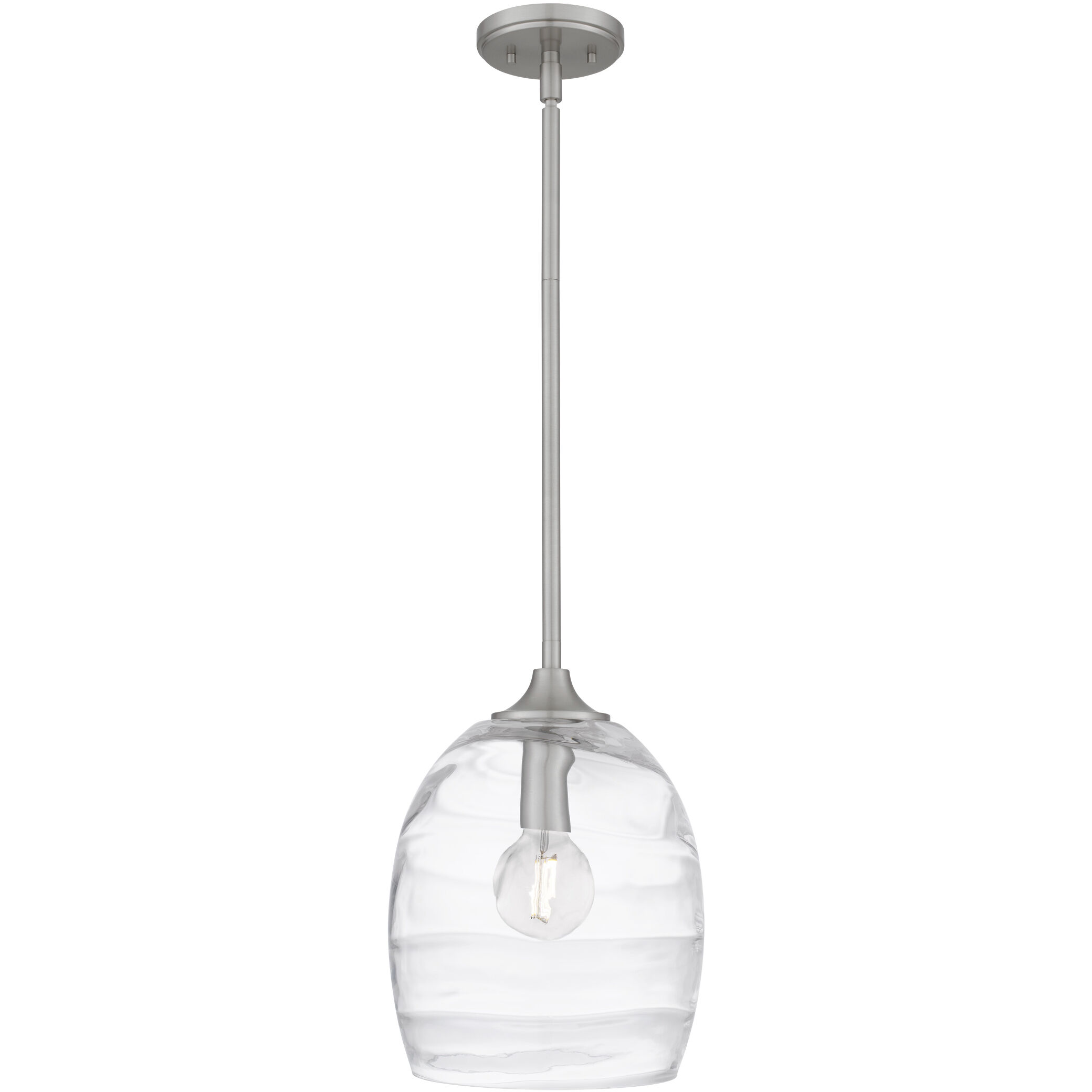 Lucy 1 Light 10 inch Brushed Nickel Mini Pendant Ceiling Light